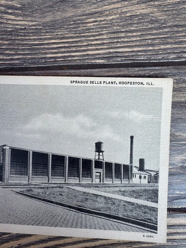 Vintage Sprague verkauft Pflanze Hoopeston IL Postkarte 4x6 schwarz & weiß - Bild 2 von 3