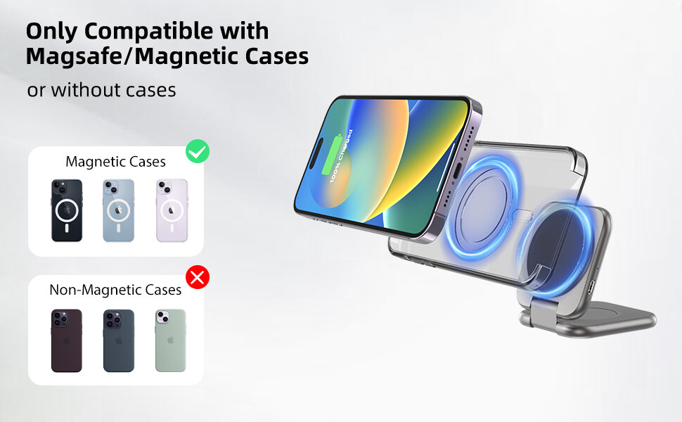 2In1 Foldable Magnetic Wireless Charger For iPhone 12 13 14 Pro Max Apple Watch 2In1 Foldable Magnetic Wireless Charger For iPhone 12 13 14 Pro Max Apple Watch