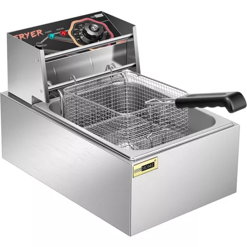 2500W 10L Commercial Electric Deep Fryer Restaurant Stainless Steel Fryer Basket