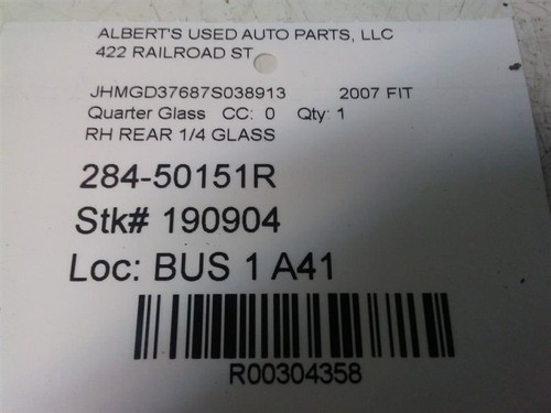 Cuarto de vidrio para el 07-08 Honda Fit Sport - Imagen 3 de 12