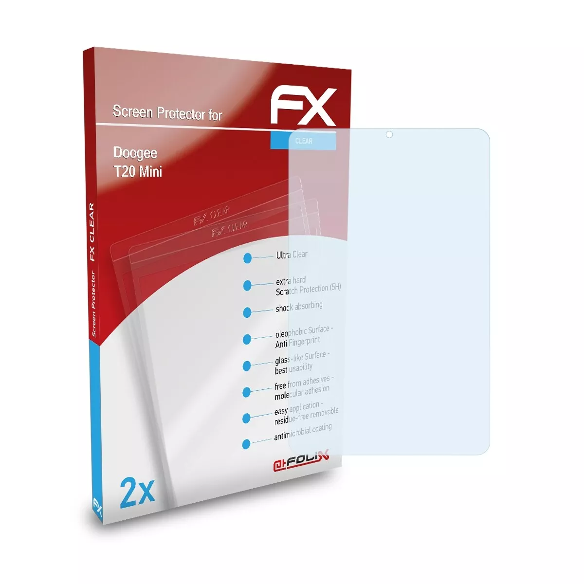 atFoliX 2x Screen Protection Film for Doogee T20 Mini Screen