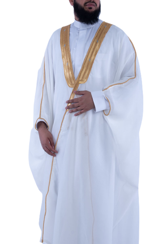 Bisht Cloak Amazing Men's Traditional Kuwaiti Khaleej Men's Arabian - Picture 12 of 22
