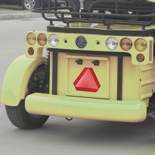 Slow Moving Vehicle Sign 4 Pack 7 x 8 Diamond Grade Reflective Slow Moving Decal - Picture 7 of 11