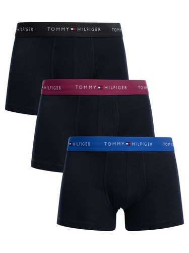 Paquete de 3 calzoncillos Tommy Hilfiger Signature Cotton Essentials azul marino TOTALMENTE NUEVOS - Imagen 1 de 6