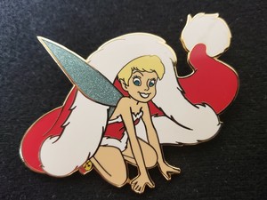 Authentic-Disney-Auctions-Pin-LE-100-Tinker-Bell-Christmas-2005-6-Santa-Hat