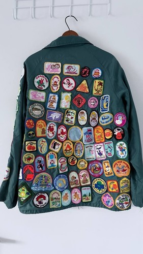 RARE 1980s Girl Scouts Patch Jacket – 90+ Vintage Badges Uniform M - Picture 5 of 20