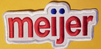 Meijer Embroidered Patch worldwide shipping approx 1.75x3.75''