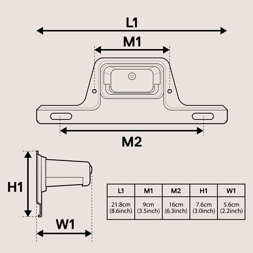 Trailer LED License Plate Light Bracket Mount Universal DC 12V For RV Boat Tag - Picture 4 of 11