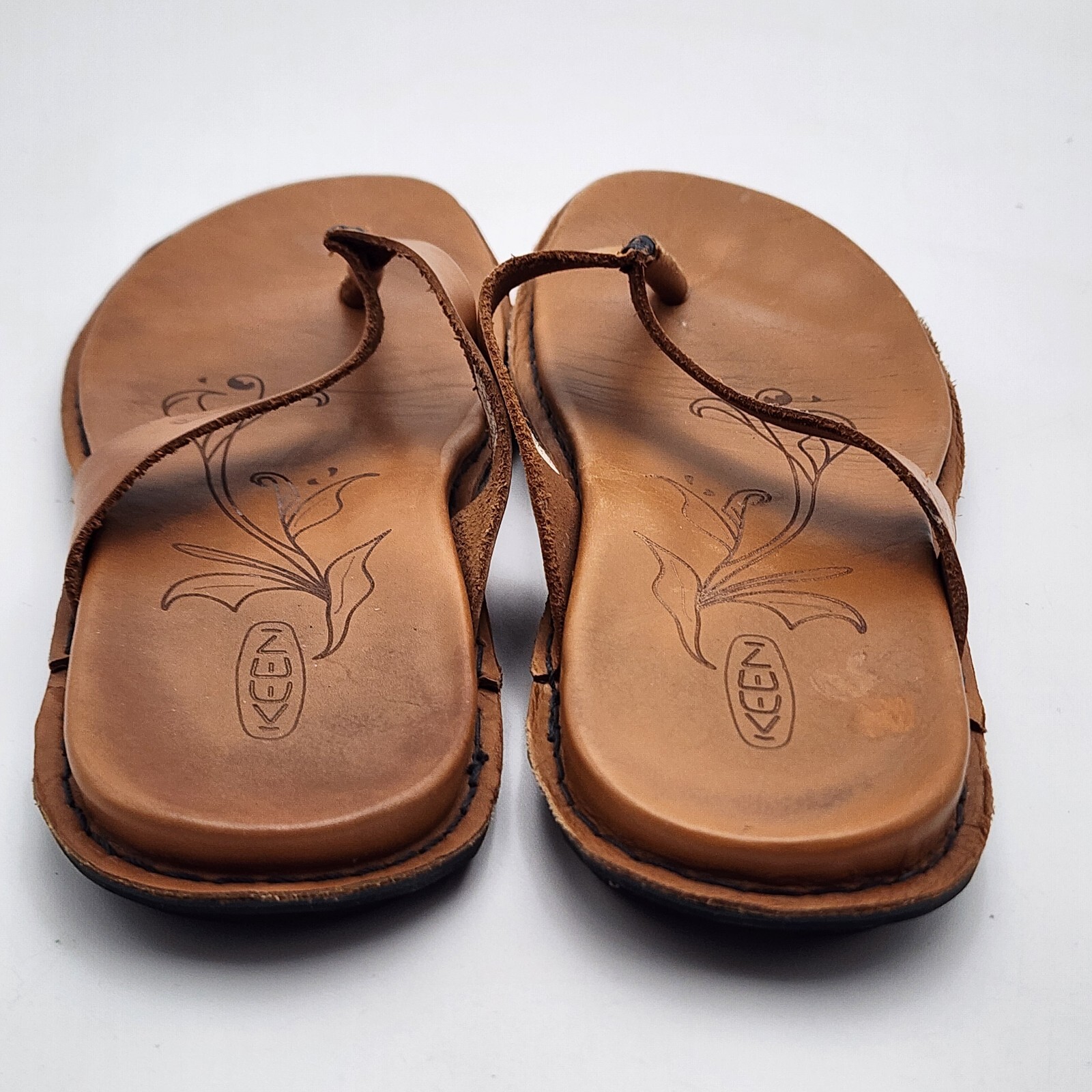 Scarpe infradito donna KEEN 1010284 Alman pelle marrone taglia 8 VEDI FOTO