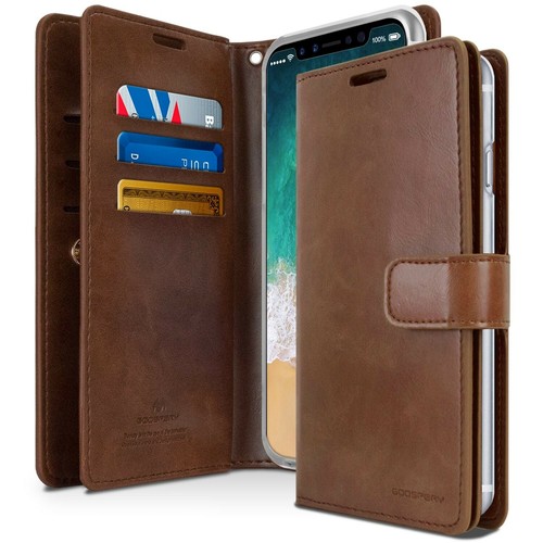 iPhone X/ XS Goospery Mansoor Double Wallet Leather Cash Cardholder Flip Case - Picture 13 of 13