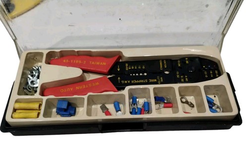 Vintage Wire Strippers Terminal  Crimpers Cutters Hand Tool Western Auto Kit  - Picture 1 of 5