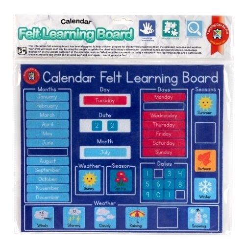 Felt Learning Board - My First Calendar and Weather Chart - LFLBC Learning Can B - Picture 1 of 1