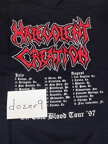 Malevolent Creation In Cold Blood Vintage Tour Shirt 1997 XL Morbid Angel Vader - 第 6/10 張圖片