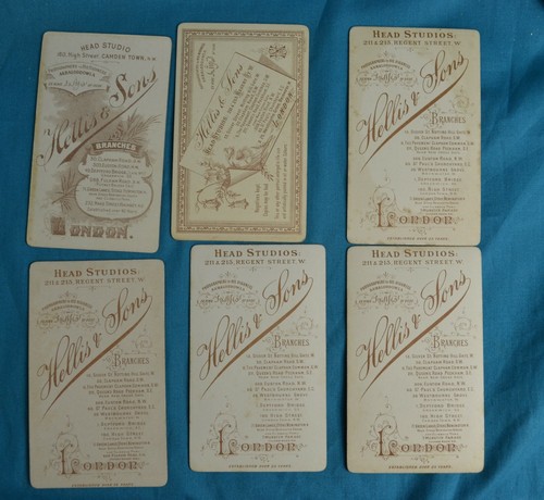 6x Victorian CDV Photo London Photographer Carte De Visite Hellis & Sons - Picture 6 of 6