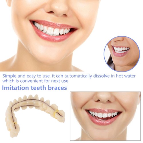 False Snap On Bottom/Upper Lower False Teeth Dental Veneers Dentures Fake Tooth - Picture 5 of 19