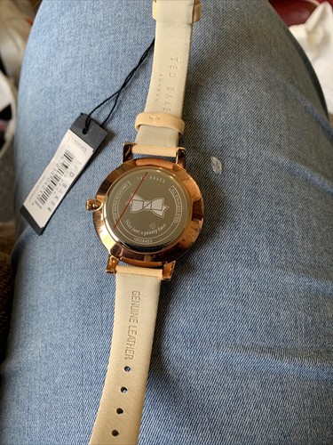 Genuine Ted Baker Watch Pale Yellow Strap & Floral Hanging Gardens Face New &Tag - Picture 3 of 3