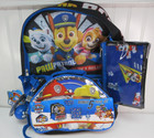 Paw Control Backpack Kids School Book Bag 5Pc 16" Lunch Tote Gadget Case Bag New