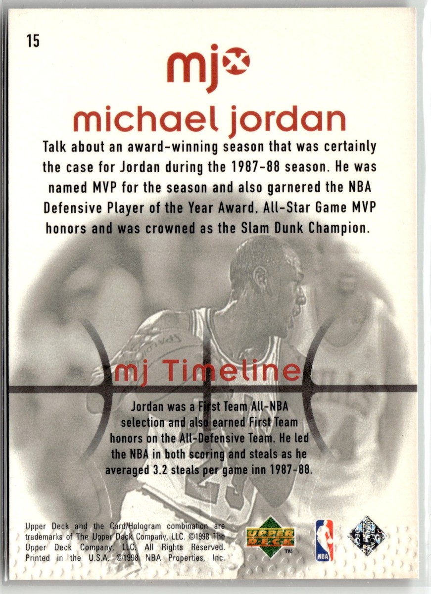 1998 Upper Deck MJx #15 Michael Jordan | eBay