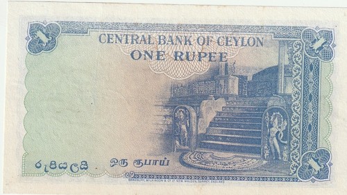 1951 CEYLON 1 RUPEE BANKNOTE - VERY FINE CONDITION - Foto 2 di 2
