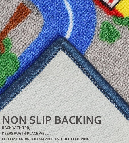 Educational Road Traffic Carpet Kids Carpet Playmat Car Rug Fun City Life Map... - Picture 3 of 7