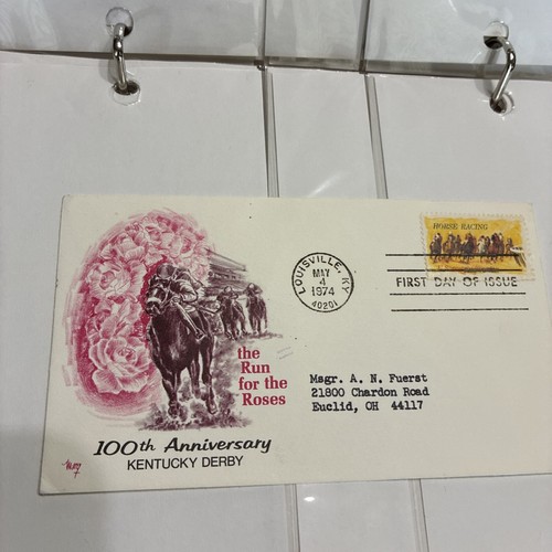 100th Anniversary of the Kentucky Derby First Day Of Issue Env & Stamp 1974 - Picture 1 of 5