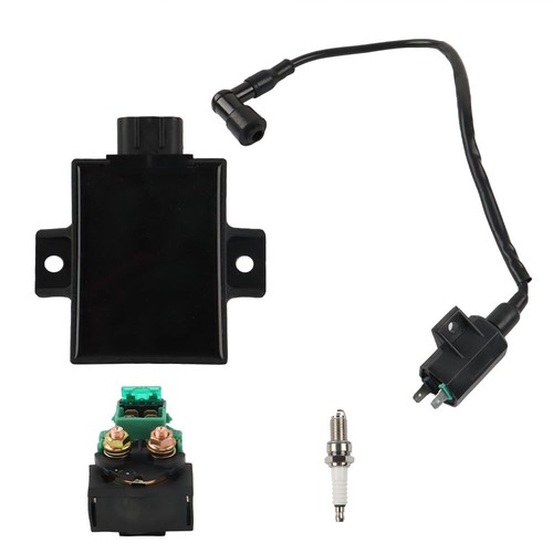 CDI Ignition Coil Spark Plug&Solenoid Relay For Kawasaki Bayou 220 KLF220A 96-02 - Picture 2 of 20