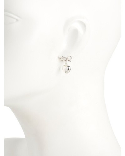 Nuovo SEED & SAGE Argento Sterling Fiocco Forma Cuore Orecchini - Fatto IN - Foto 2 di 2