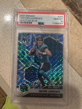 2021 Mosaic Trevor Lawrence Reactive Blue Rookie Card #241 PSA 10