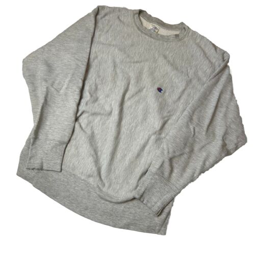 Vintage 80s Champion Reverse Weave Sweatshirt Blank Gray Size L USA Made