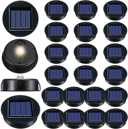 24 Pieces Replacement Solar Light Top Parts Waterproof Warm White LED Solar Pane - Picture 11 of 12