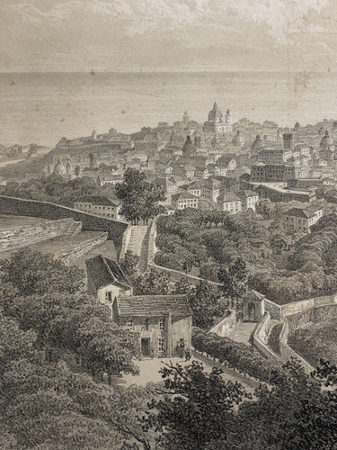 Rare View of Genoa Italy antique engraving Giovan Battista Molinelli - Picture 8 of 15