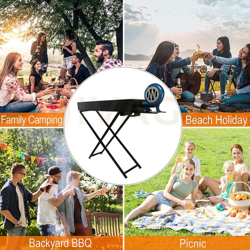 BBQ GRILL MIT TRAGBAREM UMLÜFTER GRILL HOLZKOHLE SMOKER OUTDOOR GRILL NEU - Bild 5 von 8