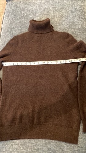 Cashmere turtleneck sweater C by Bloomingdale’s in chocolate brown Women’s large - Bild 5 von 10