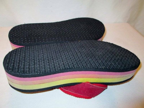 Sandali NOS Vintage ARCOBALENO Infradito Colore Pallido Rosa Arancione Giallo Bambino 2 - Foto 4 di 4