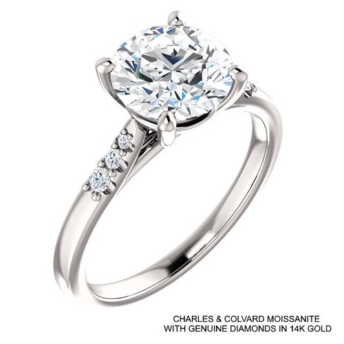 2,15 Karat Charles & Colvard Moissanit Ring in 14 Karat Weißgold - Bild 1 von 5