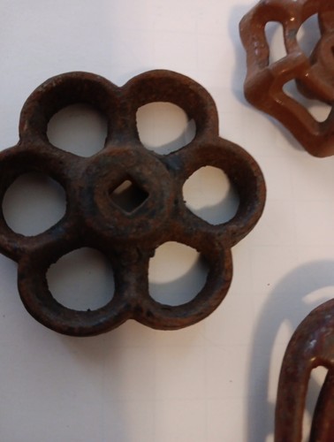 7pcs Vintage Industrial Metal Outdoor Faucet Hose Bib Handle Knob Steampunk Art - Picture 3 of 9