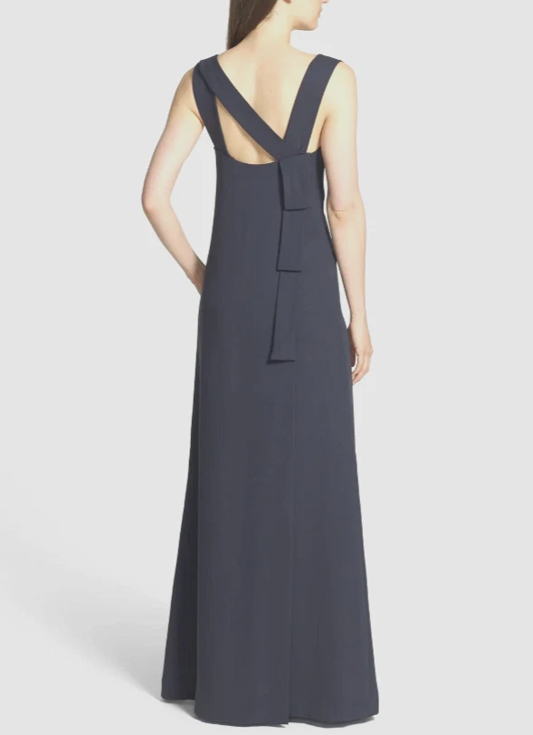 Abito in georgette TORY BURCH 'Annette' seta lavabile prezzo al pubblico consigliato $1095 taglia 4 # 14A 967 Bl