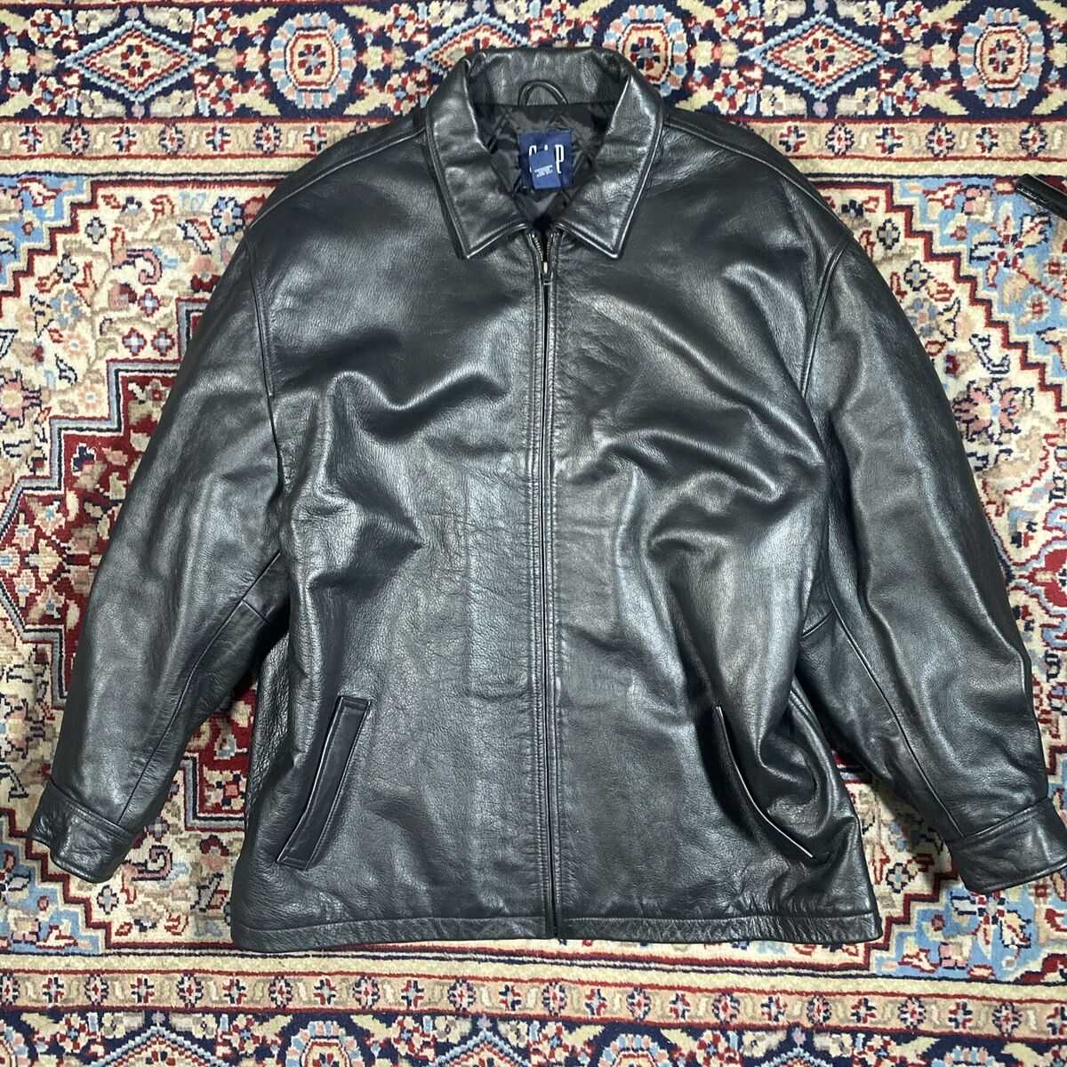 Vintage 90s Gap Black Leather Jacket Size XXL Vtg | eBay Vintage 90s Gap Black Leather Jacket Size XXL Vtg | eBay