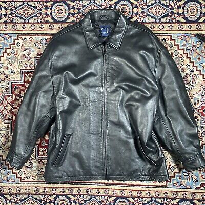 Vintage 90s Gap Black Leather Jacket Size XXL Vtg | eBay Vintage 90s Gap Black Leather Jacket Size XXL Vtg | eBay