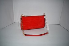 MICHAEL Kors MEDIUM Leather Chain Pochette in Spiced Coral 32S4G8EW6E NWT