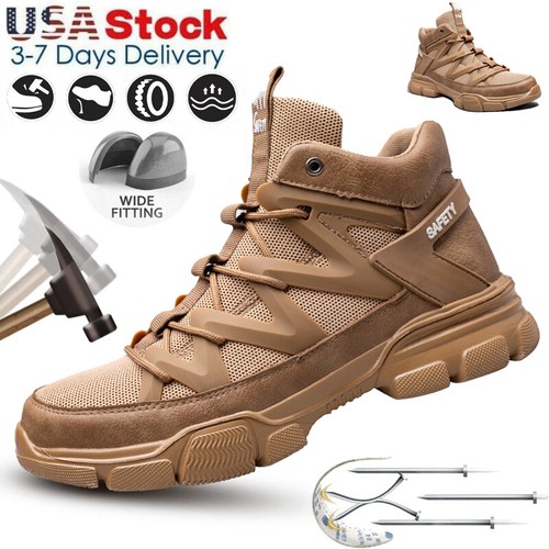 Mens Composite Toe Safety Shoes Breathable Anti-Puncture Work Boots Hammerproof - Picture 1 of 20