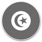 2 x Vinyl Stickers 30cm (bw) - Pretty Tunisia Africa Flag  #41780