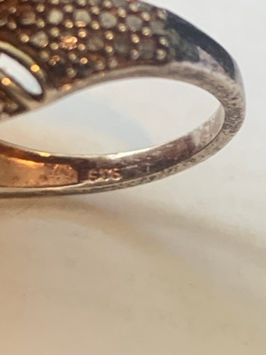 Amethyst rose gold vermeil teardrop ring size 6.25 925 - Picture 11 of 11