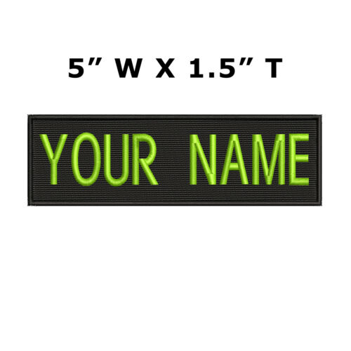5 Zoll x 1,5 Zoll personalisiertes Namensschild maßgeschneidert "IHR NAME" bestickt Zum Selbermachen Aufbügeln - Bild 30 von 30