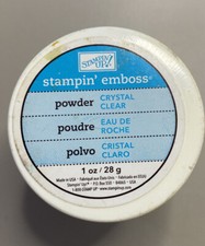 Stampin Up Emboss Embossing Powder Crystal Clear Nearly Full Older