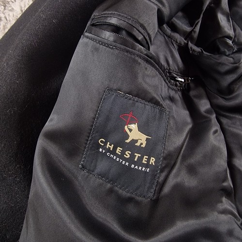 Chester Barrie Mantel Herren Extra Large XL Wolle Schwarz Peacoat Jacke - Bild 4 von 14