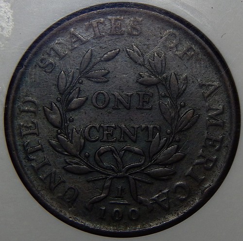 1798 2nd HAIR NGC XF45BN S-184 DRAPED BUST LARGE CENT - Picture 2 of 4