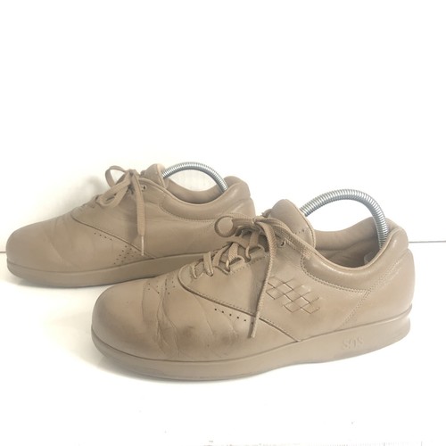 SAS Shoes Size 9 Free Time Walking Casual Oxford Sneaker Tan Leather G9699768 - Picture 1 of 7