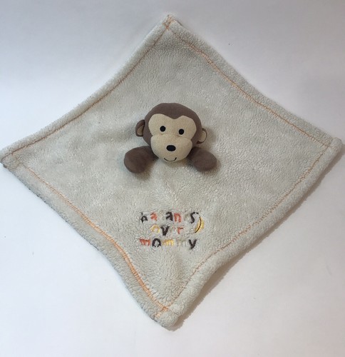 Baby Gear Bananas Over Mommy Monkey Baby Lovey Security Blanket Embroidered - Picture 4 of 7