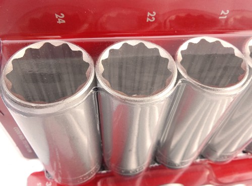 Teng Tools M1207 1/2" Drive 73100109 8PC  12PNT 13mm-24mm Deep Socket Set - Picture 7 of 7